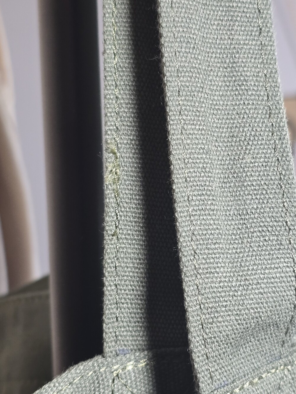 GAP Olive Logo Canvas Tote in Deep Green - Picture 3 of 7